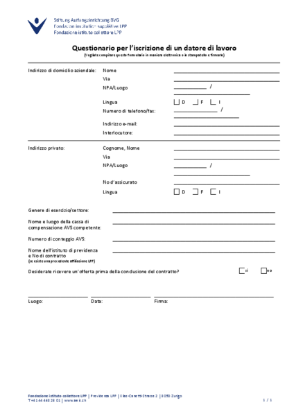 Questionario per l