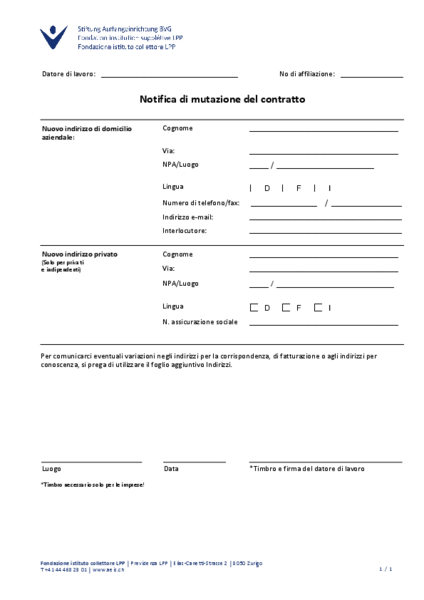 Notifica di mutazione del contratto