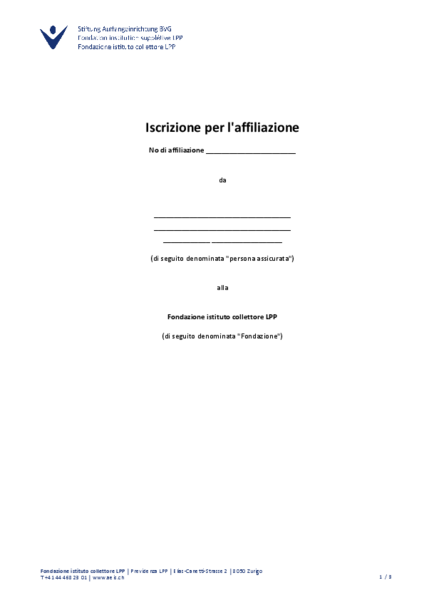 Moduli di adesione individuali