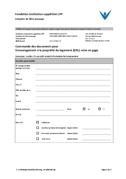 Encouragement à la propriété du logement mise en gage