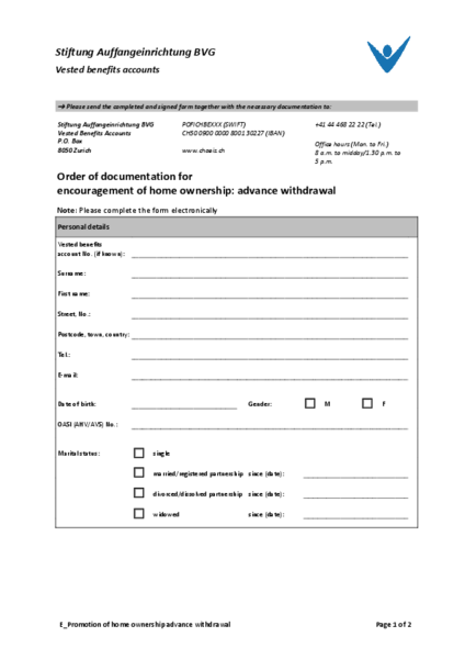 Promotion of home ownership – advance withdrawal