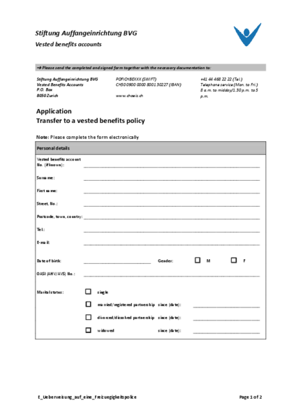 Transfer to a vested benefits foundation