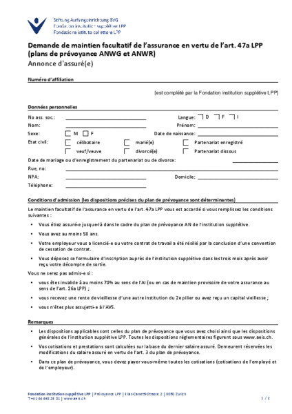 Questionnaire ANW