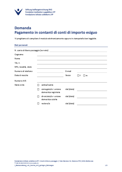 CLP: Pagamento in contanti di conti di importo esiguo.pdf