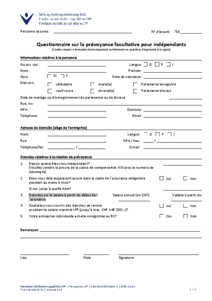 Questionnaire SE