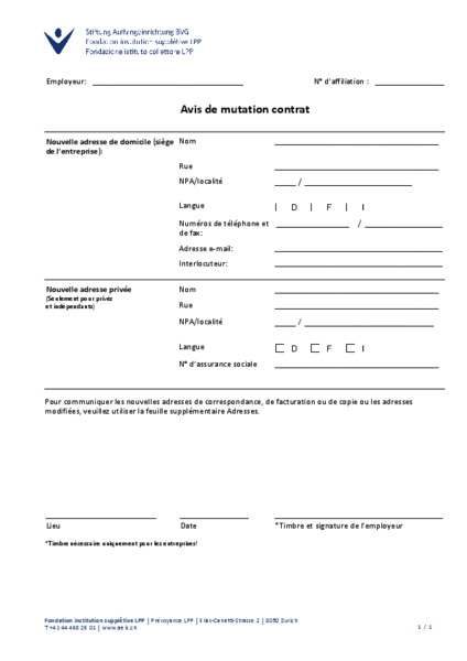 mutation contrat
