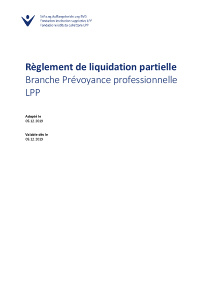 Règlement de liquidation partielle