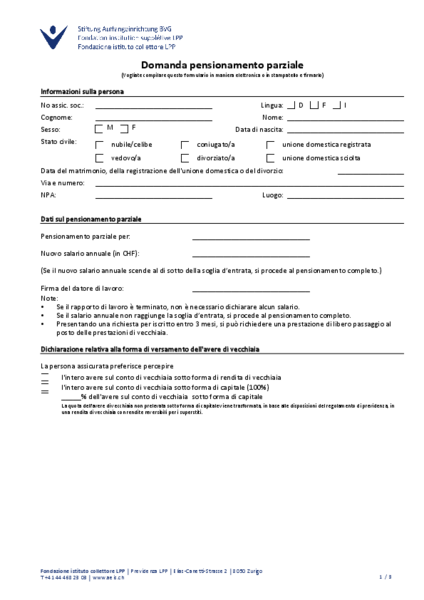 Pensionamento parziale piano AN