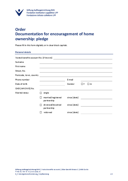 Promotion of home ownership – pledge