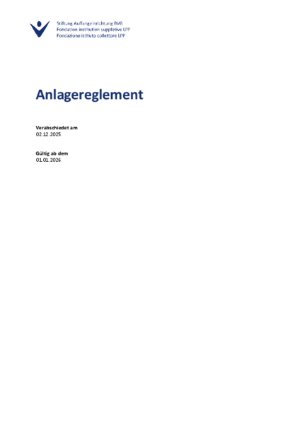 Anlagereglement