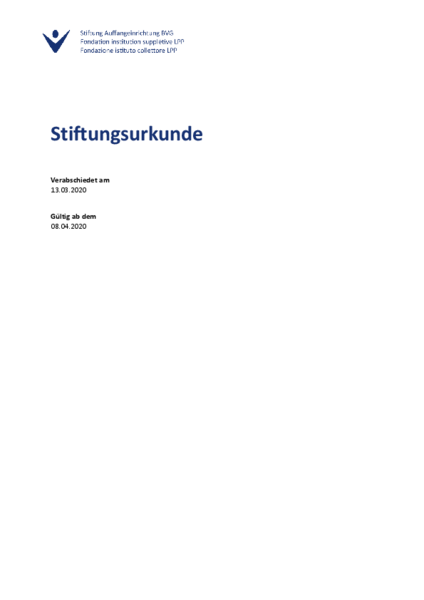 Stiftungsurkunde